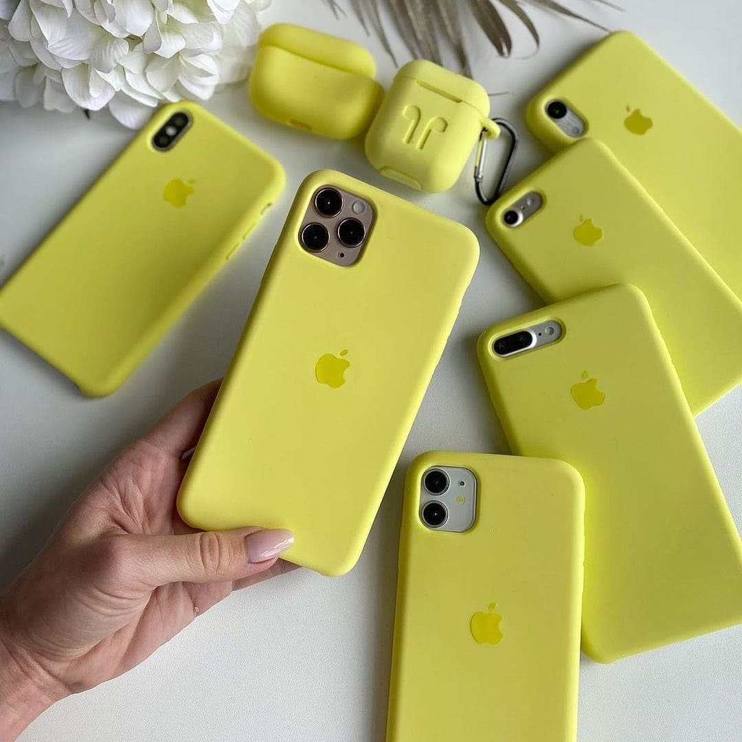 Funda Silicona Suave Generación 2 Amarillo Fluorescente para Apple iPhone 12  Pro Max
