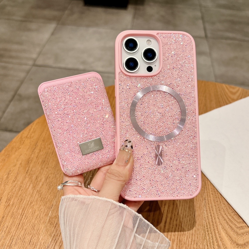 funda iphone swarovski magsafe rosa