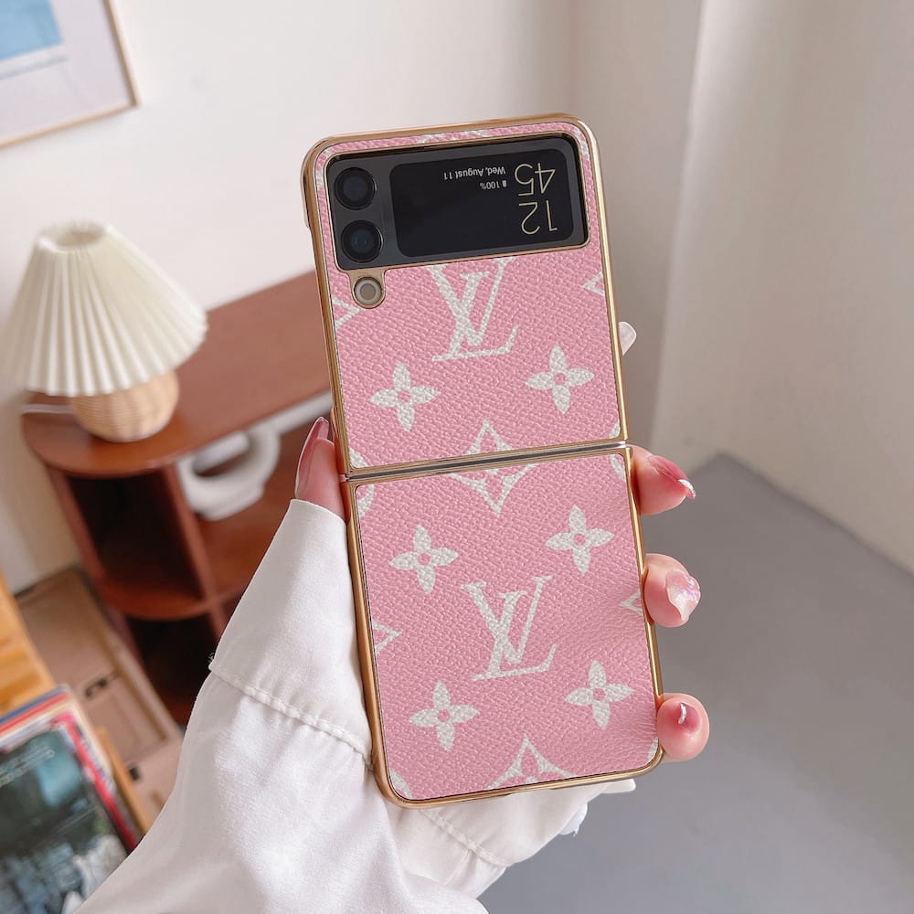 funda lv para zflip y zfold rosa