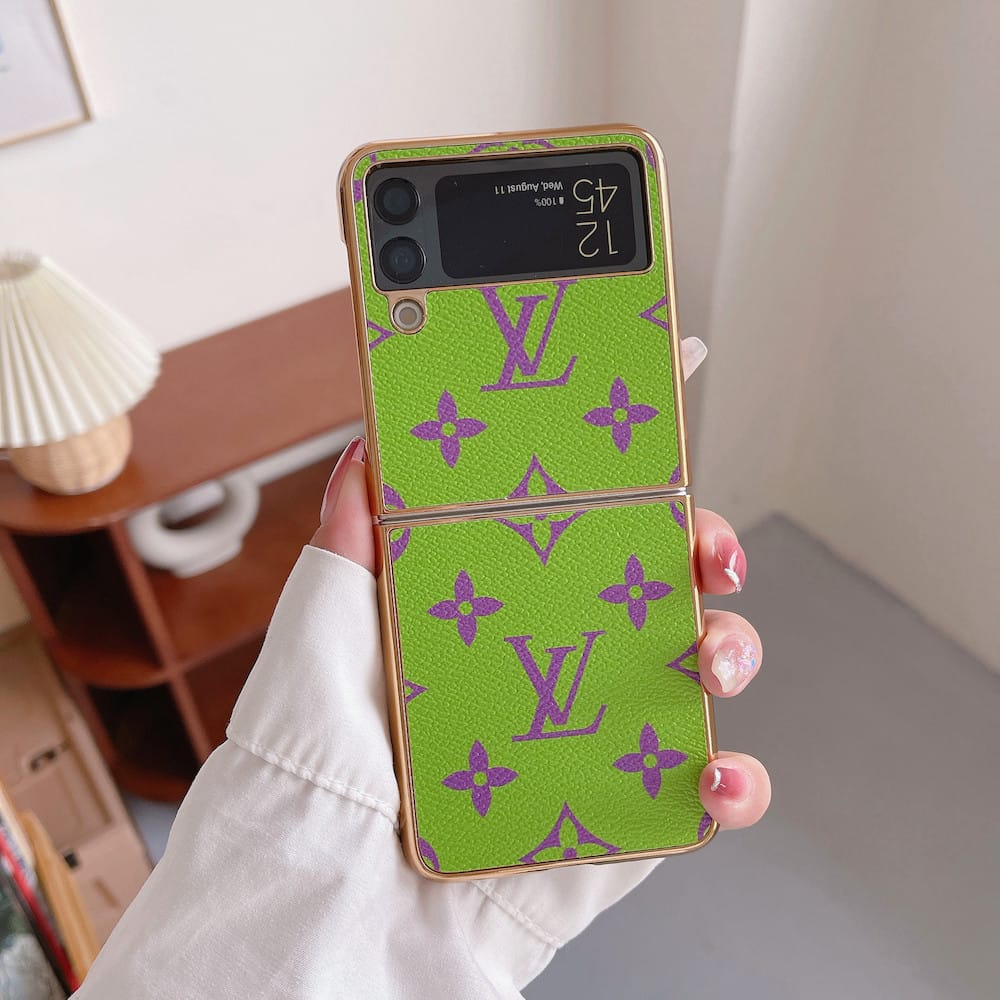 funda lv para zflip y zfold verde