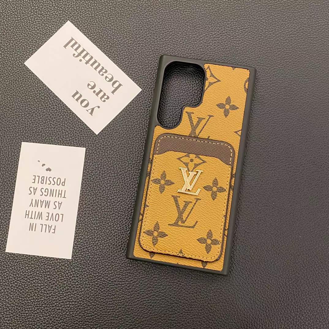 funda samsung s22 s23 s25 plus ultra s24 Lv Tarjetero amarillo
