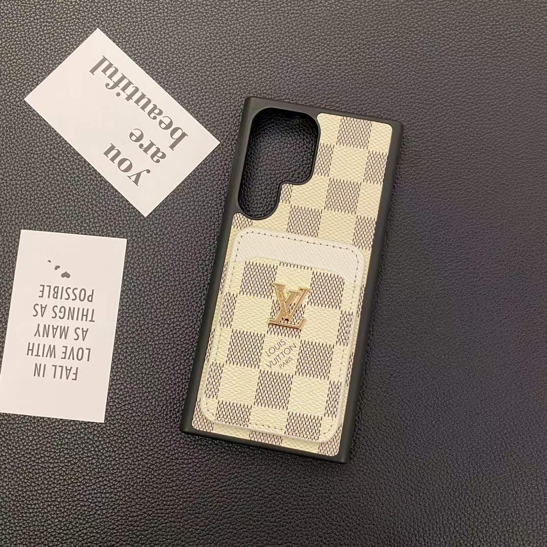 funda samsung s22 s23 s25 plus ultra s24 Lv Tarjetero blanco