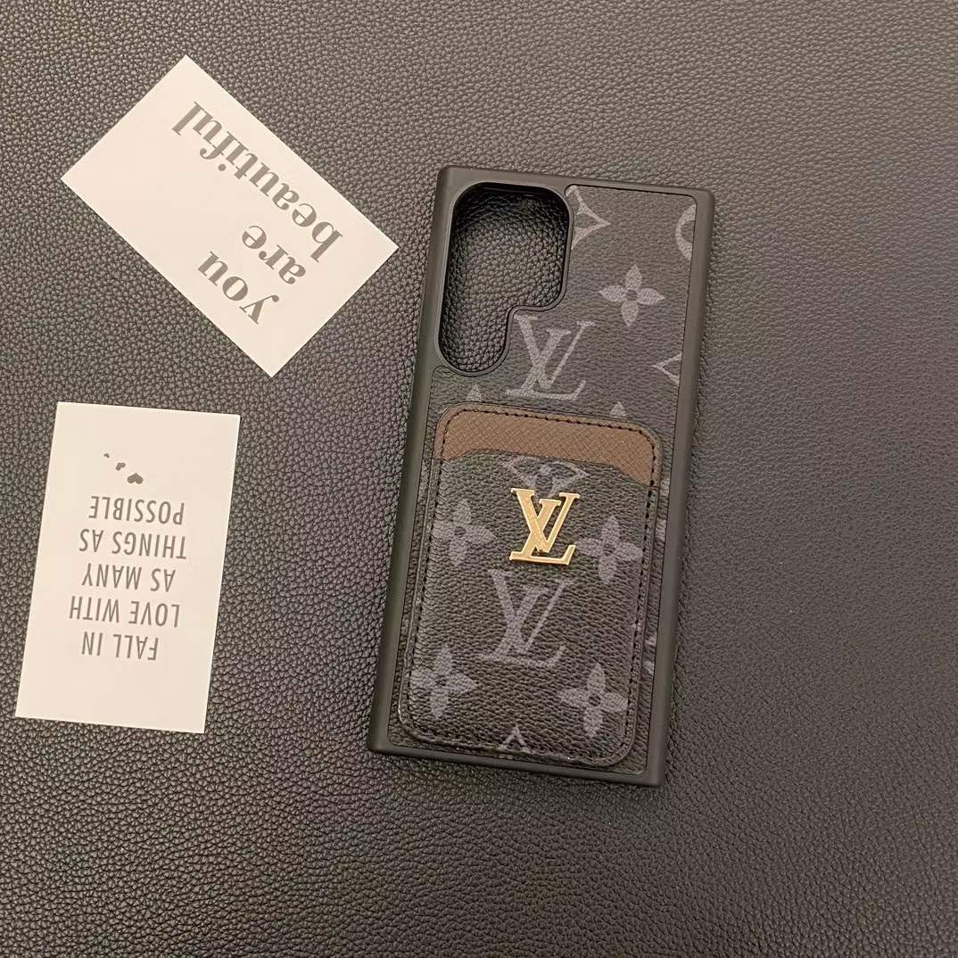 funda samsung s22 s23 s25 plus ultra s24 Lv Tarjetero negro