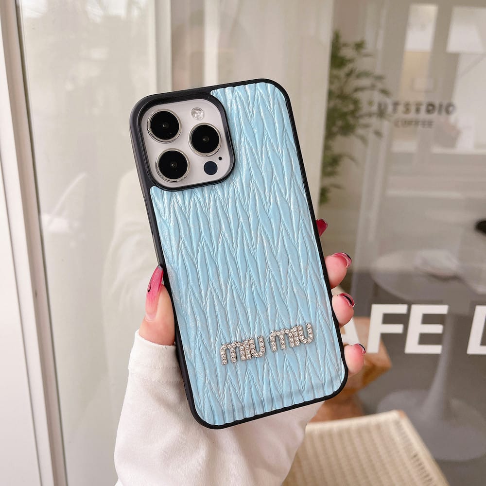funda miu miu azul iphon