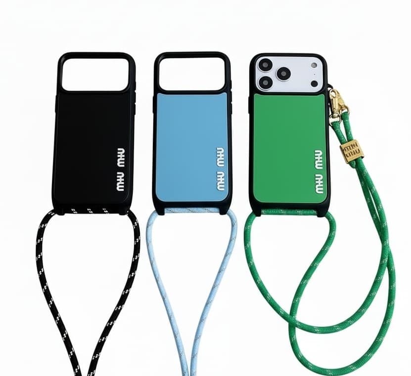 Fundas-miu-miu-iPhone17-colgante